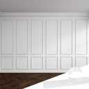 Pangda 6 Set Peel and Stick Wall Molding Kit, Premade Accent Molding Wainscoting Panel for Interior Wall Moulding Decor, Ready to Assemble Wainscoting Accent Panel (54 x 24 in)