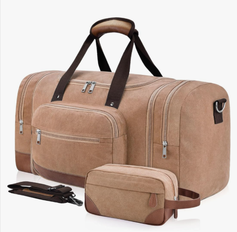 Dimayar Expandable Duffle Bag for Men, 50L Large-Capacity Weekender, Water-Resistant Men's Duffle Bags for Traveling, Lightweight & Durable Overnight Carry-On, Versatile Gym and Travel Bag