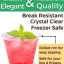 5 x Aatriet 9 oz Clear Plastic Cups, 50 Pack Classic Clear Disposable Wine Cups for Wedding & Party, Elegant Cocktail Cup, Plastic Tumblers for Iced Coffee, Cold Beverage