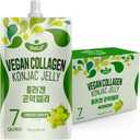 Vegan Collagen Konjac Jelly (Green Grape Flavor) 120g x 10 Packs  Low-Calorie Fruit Gel Snack, Gluten-Free, Plant-Based, 7 kcal per Pouch