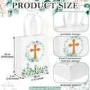 Ribbonlic 24 Pcs First Communion Religious Gift Bag Reusable Baptism Gift Bags Non Woven Church Welcome Bags for 1st Communion Easter or Other Religious Occasions Party Favors 9.84 x 7.87 x 2.36''
