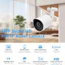 5MP PoE IP Security Camera, H.265 Bullet IP Camera with 105 Wide Angle, 2.8mm Lens, 80ft Night Vision, Compatible with Third-Party NVRs and Software (White)