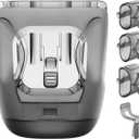 Stroller Cup Holder Fits for UPPAbaby Vista/Vista V2/Vista V3/Cruz/Cruz V2/Cruz V3/Minu/Minu V2/Minu V3/Minu Duo, Holds Different Drink Sizes, One-Hand Quick Install/Remove, Folds with Stroller (1 Pack, Translucent)