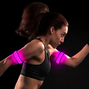 Running Light for Runners 2 Pack Light Up LED Bracelets Reflective Running Gear Wrist Flashlight for Night for Joggers Bikers Walkers (Pink) Running Light for Runners 2 Pack Light Up LED Bracelets Reflective Running Gear Wrist Flashlight for Night for Joggers Bikers Walkers (Pink)