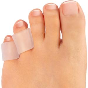 Welnove Gel Toe Protectors,8 PCS Small(Thicken) + 8 PCS XS(Routine) Toe Sleeves,Transparent Silicone Tubes for Corns,Blisters,Calluses,Pinky Toe Cushions to Reduce Friction and Protect Injured Toes (8S+8XS(Transparent))