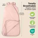 2-Pack Organic Baby Sleep Sacks, 100% Cotton - Soft & Breathable 0.5TOG Baby Wearable Blanket, Toddler Sleeping Sack 6-18 months, Easy to Wear Transitional Swaddles for Newborns (Butterflies, M)