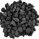 Onlyfire Black Lava Rock 10 Pounds Volcanic Lava Stones for Indoor Outdoor Fire Pits Fireplaces Gas Grill and Landscaping, 0.3-0.6 Inch