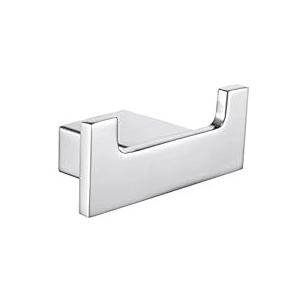 RANDOM Double Towel Hooks for Bathroom Wall Hook Heavy Duty Coat Robe Clothes Towel Sponges Hooks Holder SUS304 Stainless Steel Wall Mount Bathroom Kitchen Accessories 1 Pack Polished Chrome.