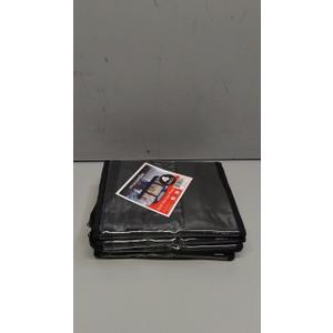 Stock Your Home DVD Storage Bags (Set of 4) Media Organizer Bag for DVDs, CDs, Blu Ray Disc, Movie Cases, VHS Box, Video Game Disks, Clear Plastic Holders with Carrying Handles and Zipper - Black 