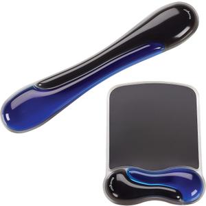 Kensington Duo Gel Mouse & Keyboard Wrist Rest Bundle Set, Ergonomic Keyboard and Mouse Pad With Wrist Support, Keyboard Wrist Rest, Computer Keyboard Pad, Cooling Gel, Non-Skid Backing, Blue K52920WW, 9.6l X 7.6w Inches