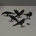 Raven Decor,Metal Birds Black Bird Crow Statue,Raven Statue Fence Topper Fake Crow,Crow Decor Garden Ornament Fence Topper Gothic Home,Crow Decor,Witchy Garden Decor,Halloween Decorations