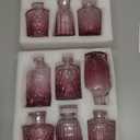 12pcs Glass Bud Vase Set, Small Purple Flower Vases for Centerpieces in Bulk, Mini Vintage Vase for Wedding, Home,Table Decoration