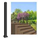 3.15 in. x 42 in. Aluminum Deck Railing Post, Extra-Height Porch & Stair Post with Screws and Drill Bit, Textured Black AAMA 2604 Powder-Coat Finish for Decks, Porches & Balconies (1 Post)
