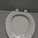 HIGHCRAFT Premium Elongated Toilet Seat with Adjustable Hinges - Molded Plastic Toilet Seat - Fits Standard Elongated Toilets - Oval Seat in White