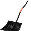VEVOR Snow Shovel for Driveway, 17 in Wide Plastic Snow Shovel with D-Shaped Handles & Aluminum Blade, Large Capacity Snowplow Shovels, Lightweight Snows Removal Tool for Garden Car Camping (Black)