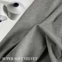 Hillcrest Gray Chenille Velvet Pinch Pleated Blackout Curtains Room Darkening Thermal Insulated Window Drapes 108 Inches for Living Room Bedroom, Back Tab with Hooks 2 Panels,38" W x 108" L x 2