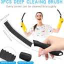 2 x Hard Bristle Crevice Cleaning Brushes for Household Use - 2025 New Thin Scrub Brush Set, Small Cleaning Tool for Narrow Spaces, Kitchen,Toilet, Bathroom,Window, Faucets, Car Gaps (Model 1)