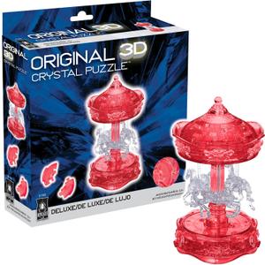 BePuzzled, Carousel Deluxe Original 3D Crystal Puzzle, Perfect for Puzzlers Ages 12 and Up, Challenging to Complete and Beautiful to Display, Collect Them All