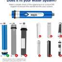 Membrane Solutions 100 GPD RO Membrane, Reverse Osmosis Membrane, RO Membrane Replacement, Reverse Osmosis Filter Replacement for Under Sink Home Drinking RO Water Purifier System (2 Pack)