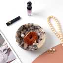Natural Luxury Marble Decorative Bowl Medium 7-Inch Calacatta Viola Marble for Coffee Table Centerpiece Holder, Decorative Catchall Dish for Dining Table, Statement Accent Tray for Home Decor