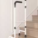 Elderly Stair Climbing Assist Cane, Adjustable Height 36-46in, Lightweight(2.6lb) & Sturdy and Anti-Slip, Foam Grip Handles, Relieves Pain