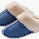 Womens Slippers with Fluffy Fur Soft Memory Foam House Shoes, Christmas Gifts Christmas Slippers for Women Mom Grandma Size 42-43L