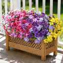 Artificial Flowers for Outdoors Decoration, 20 Bundles Faux Morning Glory with Eucalyptus Look Real UV Resistant Fake Plants Silk Flowers for Outside Yard Gardens Porch Patio Planter Home Urn, Mix