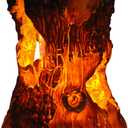 pearlstar Solar Lanterns Outdoor Tree Stump Fire Flame Light Halloween Decorative Solar Powered Lantern Waterproof Decor for Patio Garden Yard Pathway Lawn Deck,1PACK