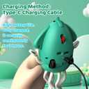 2 x Magic Dancing Octopus Toy - Smart Obstacle-Dodging Robot with LED Light Show & Music, USB Rechargeable Tummy Time Squid Toy for Babies | Electric Crawling Octopus | Interactive Gift for Kids 3+ (Green)