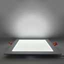 Square 8 Inch LED Recessed Light,18W 6000k Daylight,No Dimmable,4Pack Ultra Thin LED Recessed Lighting with J-Box. 8" Recessed Ceiling Wafer Canless Fixtures .Slim Can-Killer Lights,CRl90+