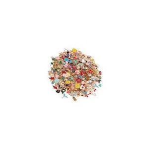 500Pcs Charms Kit for Jewelry Making - Cute Assorted Bangle Bracelet Charm, KC Gold Silver Metal for DIY Necklace Earring Bracelets and Crafting Supplies