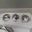 Hibbent Bidet Attachment for Toilet, Self Cleaning Dual Nozzle, Hot & Cold Water Spray Non-Electric Mechanical Bidet Toilet Seat for Rear or Female Washing Sanitizing, Adjustable Water Pressure, White