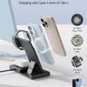 2026 Traveling Portable Wireless Fast Charger for Apple & Android Charging Station, 3 in 1 Charging for iPhone 16 15 14 13 12, Apple Watch Series & Air pods 4 3 2 Pro, Samsung Galaxy-Gifts for Family (White)