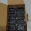 Ezprotekt 8 Pcs Rectangle Clear Silicone Chair Leg Floor Protectors, Rectangle Felt Furniture Pads Caps, Chair Leg Covers Cups for Chair Table Desk Sofa (Fit L :1.3-1.7", W: 0.9-1.2")