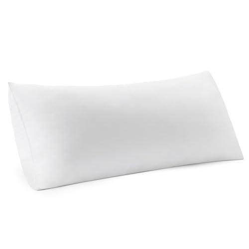 2 MIULEE 14x36 Inch Premium Lumbar Throw Pillow for Bed Sofa Couch Virgin Microfiber with 100% Cotton Cover Decorative Throw Pillows Insert Stuffer Form