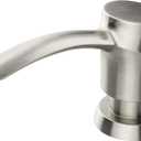 SAMODRA Kitchen Sink Soap Dispenser,Lotion Dispenser,ABS Dispenser Built-in Pump Brushed Nickel Head with 11 oz PET Bottle, Refill from Top
