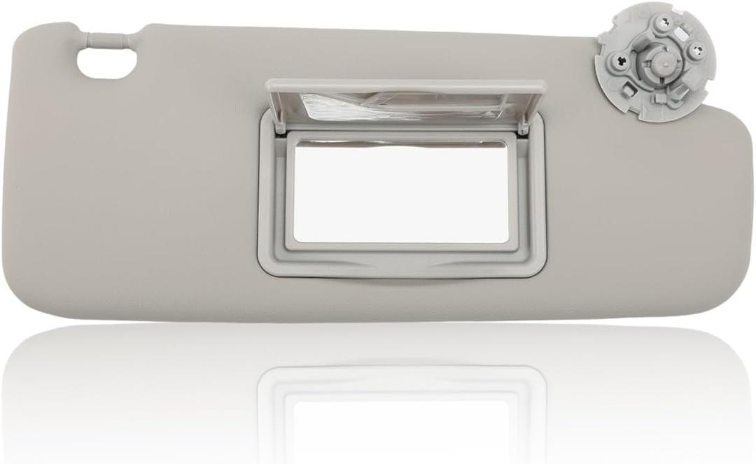EKLN Sun Visor Right Passenger Side RH with Mirror, Fit for 2011-2019 Chevy Cruze, Replaces OE# 95034256 95034253, Color: Gray (Right Passenger Side)