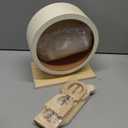 Sonwyoung 2 Pcs 7.9" M Size Wooden Hamster Wheels and Hamster Water Bottle Set Guinea Pig Running Silent Exercise Wheels Small Animal Water Dispenser Stand Holder for Guinea Pig Gerbil