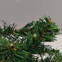 9 FT Pre-lit Christmas Garland Holiday Artificial 50 Led Light for Stairs Wall Door Indoor Outdoor Garland with Battery Operated Timer, for Home Decorations Fireplaces (Green PVC 9FT)