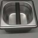 Espresso Knock Box, Stainless Steel Coffee Knock Box Large Capacity Coffee Pucks Container Espresso Machine Tool for Coffee Ground (Small)