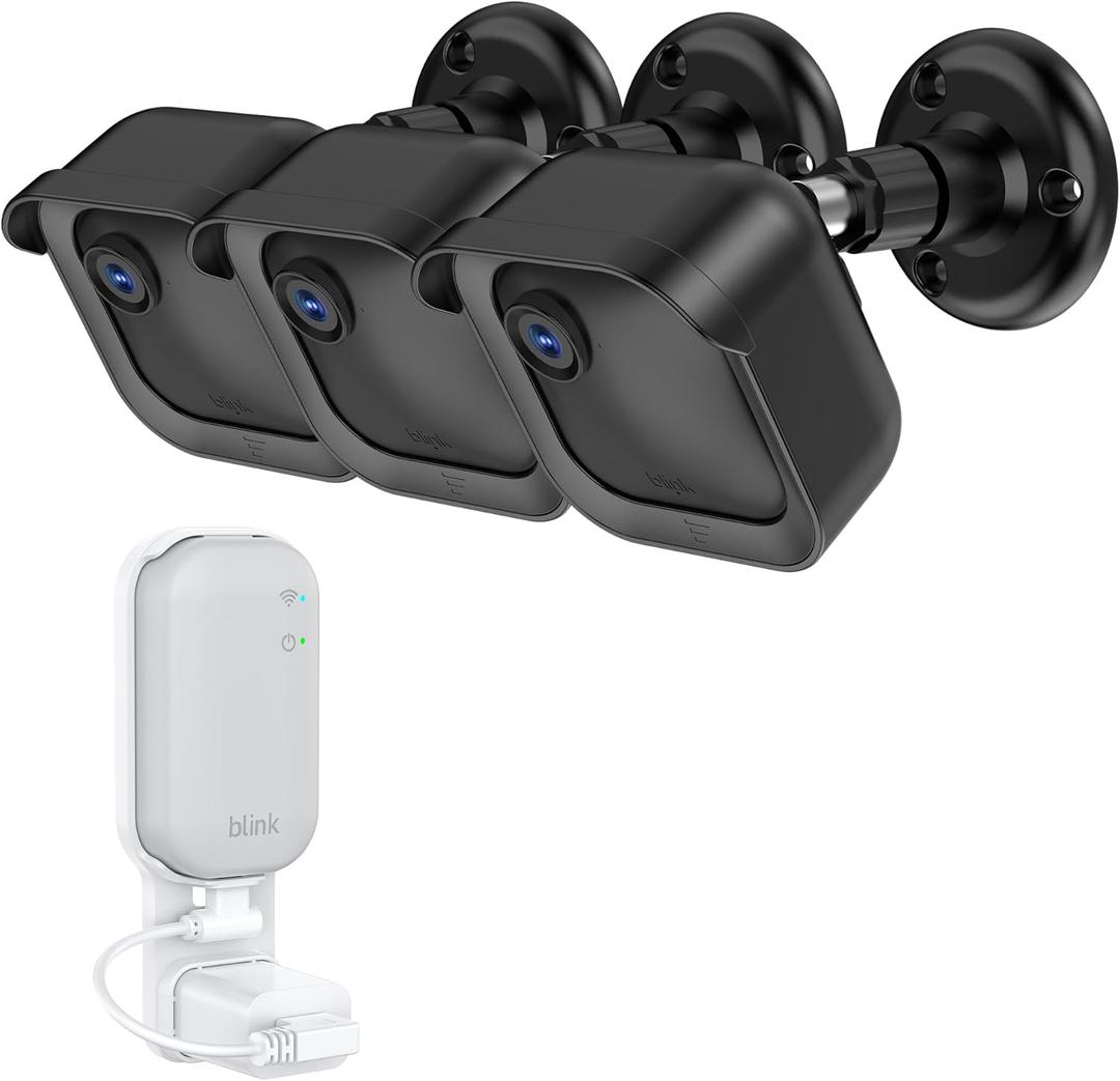 All-New Blink Outdoor Camera Mount, 3Pack Weatherproof Protective Housing with 360 Adjustable Bracket and Sync Module Mount, Compatible with Blink Outdoor 4th & 3rd Gen Cameras (Camera Not Included)