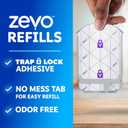 3 x Zevo Flying Insect Trap Official Refill Cartridges - Fits Both Zevo Trap & MAX Indoor Fly Trap - Authentic Trap+Lock Technology to Catch Gnats, House & Fruit Flies (4 Official Refill Cartridges)