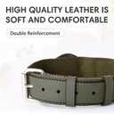 AirTag Dog Collar Soft Leather Webbing Dog Collar for AirTag Provides Double Protection for Small Medium and Large Dogs(Brown,S)
