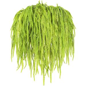 Suncalla 12 Pcs Amaranthus Artificial Flower Faux Amaranthus Hanging Plants for Wedding Arch DIY Bouquet Garland Preserved Wisteria Floral Arrangement Photo Props Party Supplies (Light Green,24 Inch)