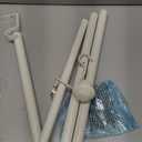 White Curtain Rods for Windows 28 to 48 Inches Adjustable Decorative 1 Inch Diameter Single Window Curtain Rod Set with Classic Finials, White Finishing