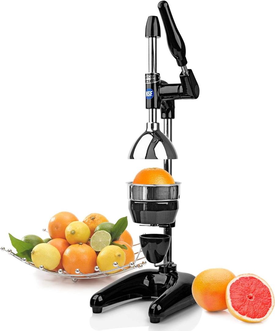Tribest Pro MJP-100 Professional Manual Cold Press Juicer Machine for Citrus, Black (One-Size)
