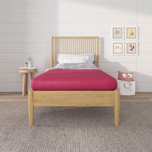 NapQueen 5 Inch Twin Memory Foam Mattress, Medium Feel, CertiPUR-US Certified, Bed in a Box, Breathable Soft Fabric Cover, Pink