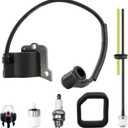 6698397 Ignition Coil Module Fit For Hitachi Tanaka RB24EAP TRB24EAP 23.9cc Leaf Blower Replace Parts - With Air Filter Assembly