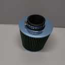 GREEN Inlet Cold Air Intake Cone Replacement Performance Washable Clamp-On Dry Air Filter (2.75")