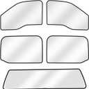 Sunshades for 2015-2020 Ford F150 SuperCrew 4 Door Accessories Sun Shade Side Rear Window Shade Cover Sun Visor Shield Privacy Protection for Camping Keep Vehicle Cool Black 5PCS